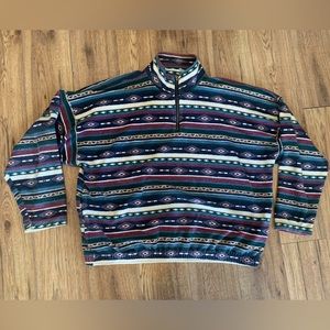 Men's Patterned Half-Zip Sweater Pullover - Multicolor